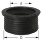 STEDO HT-Nippel 1 1/4", DN 40/50, Ø 54 mm, Ø Rohr 28-37 mm
