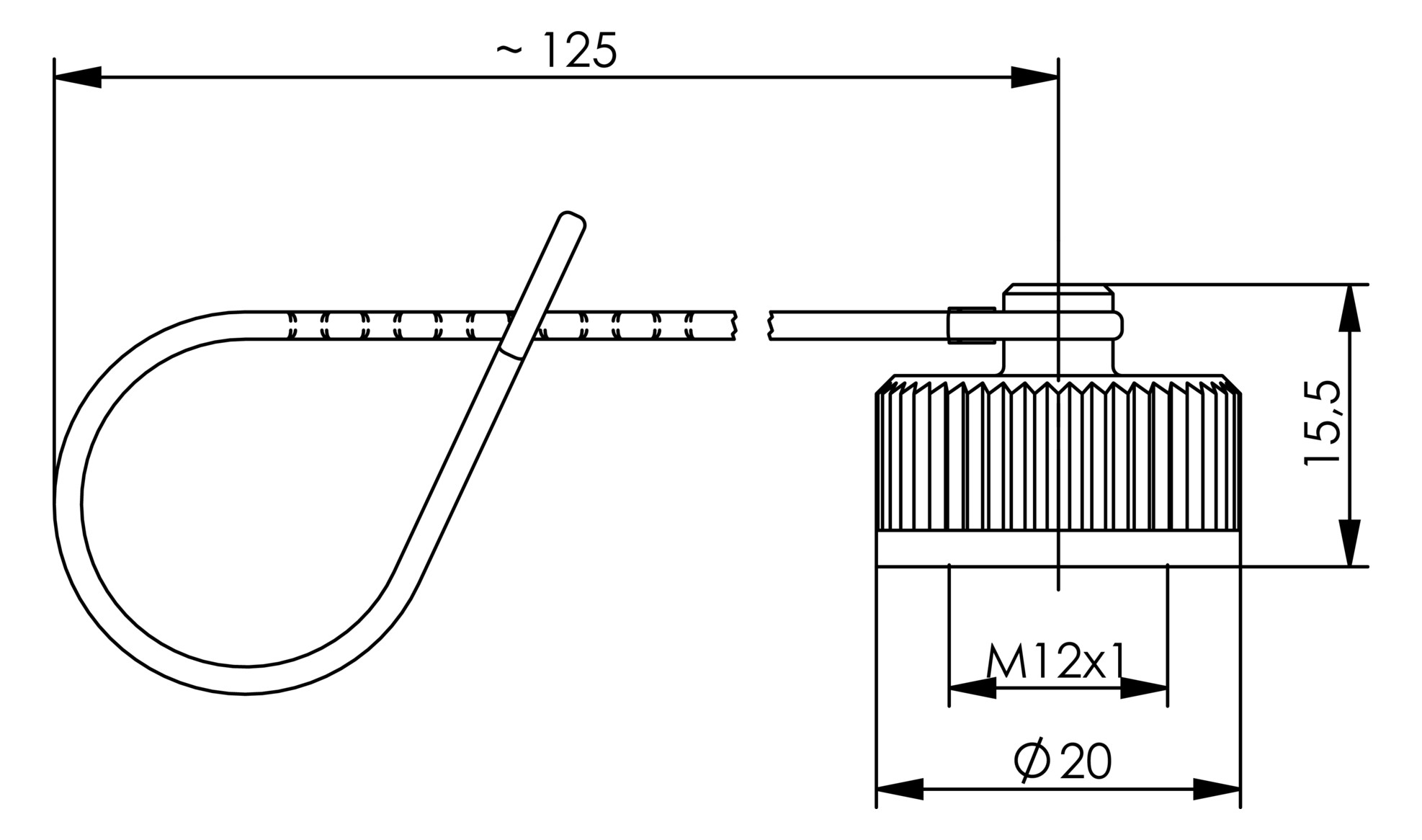 Staubschutz Steck-M12 sw