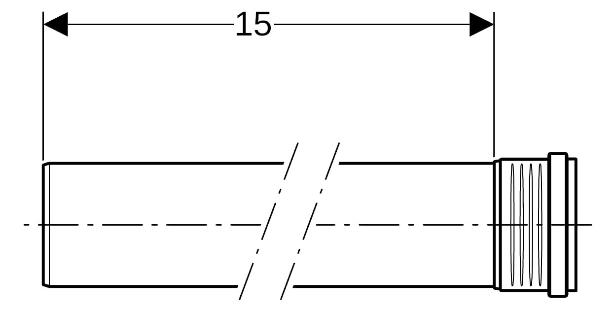 Geberit Rohr Silent PP DN 100, 150 mm, mit Muffe, schalloptimiert