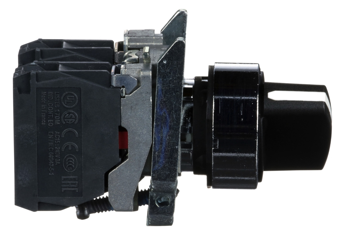 Wahlschalter 2stuf rast kurz.Drehgriff Ø22,5mm Schaltfunktion verrastend IP66