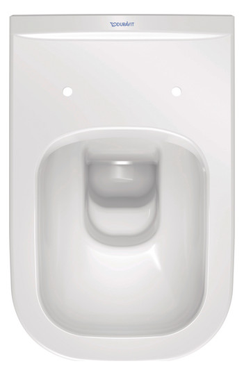 Duravit Wand-Tiefspül-WC Set D-Code mit WC-Sitz, Rimless, Durafix, weiß