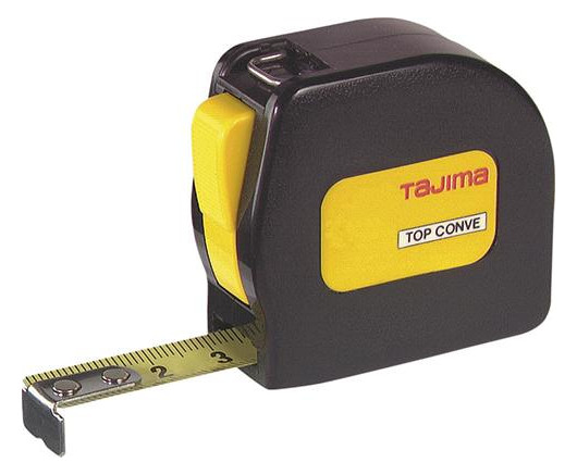 Bild Taschenbandmaß TOP CONVE 3,5mx13mm gelb Tajima-0