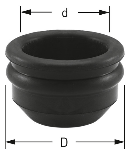 STEDO HT-Sicken-Nippel HT-Muffe Ø 40 mm, Anschluss d = 32 mm