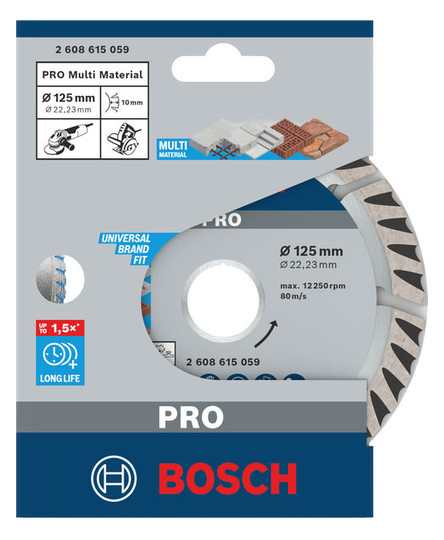 Diamant-Trennscheibe 125x10mm f.Beton f.Backstein Geeignet für bewehrten Beton