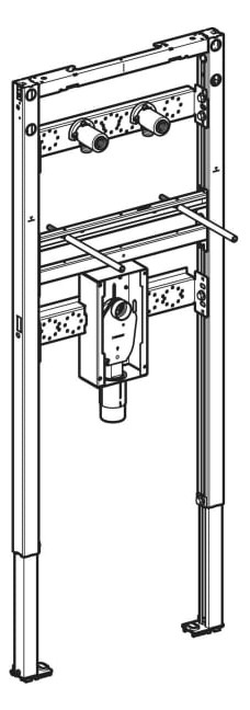 Geberit Waschtisch-Element Duofix BH 130 cm, für Wandarmatur, mit UP-Geruchsverschluss
