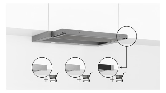 Dunstabzugshaube Flschirm 600mm si A LED 68dB 728cbm/h Ø120-150mm 4st Abl/Uml
