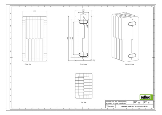 Reflex Wärmedämmung Longtherm Protect R_B-22-60, 25mm, EPP, schwarz
