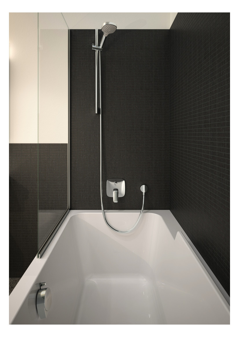 hansgrohe Fertigmontageset Logis UP-Wannen-Einhebelmischer, 2 Verbraucher, chrom