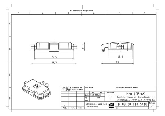 HART Han 10B-Kunststoff-     09300105410 