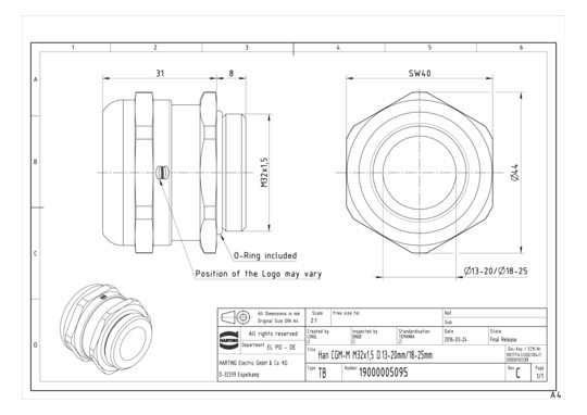 HART Kabelverschraub.        19000005095 