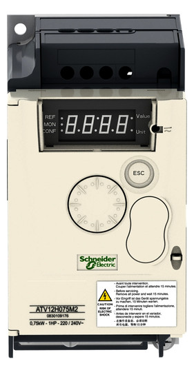 Frequenzumrichter lin=0,7 ATV12 200-240V E1ph A3ph 400Hz 50/60Hz IP20 5%F 10%V