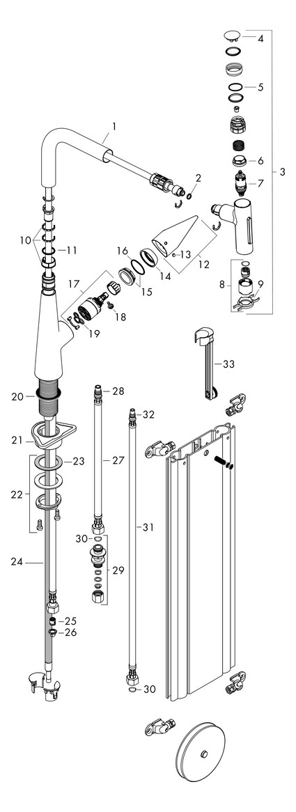 hansgrohe Spültisch-Einhebelmischer 300 Talis Select M51 mit Ausziehbrause, 2jet, sBox, chrom