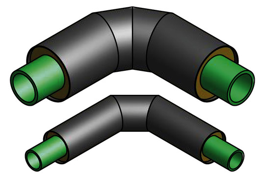 aquatherm Bogen energy blue 90Grad, SL 1000, 63/125 mm, SDR 11