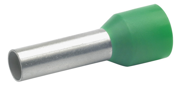 Aderendhülse 6qmm 12mm isol PP gn Cu Polypropylen (PP) verzinnt