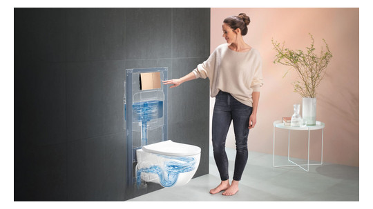 Geberit Wand-WC-Element Duofix für Sigma BH 112 cm, mit Elektro- und Kommunikationsanschlussdose