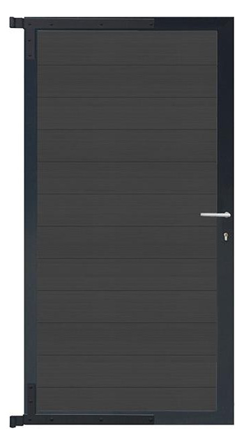 Bild MAX-Tor-Komplettset 90 x 173 cm, Rahmen anthrazit Füllung charcoal - n.a.-0