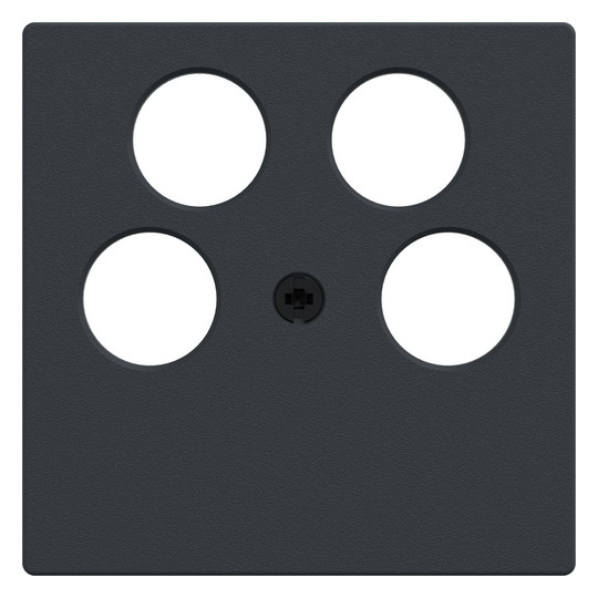 Zentralplatte Sat/TV/Radi System M anth Schraubbef 4f