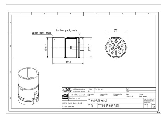 HART Han M23 P 5+PE Sti-C    09156063001 