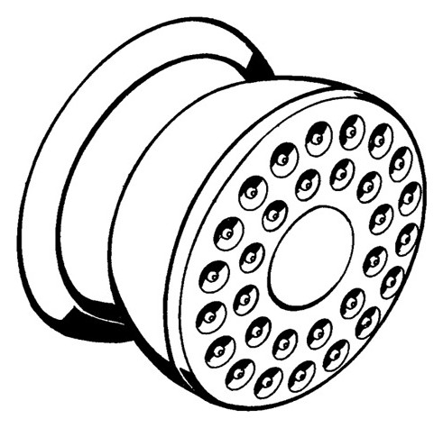 hansgrohe Seitenbrause Bodyvette ohne Wasserstop, runde Rosette, 1jet, chrom