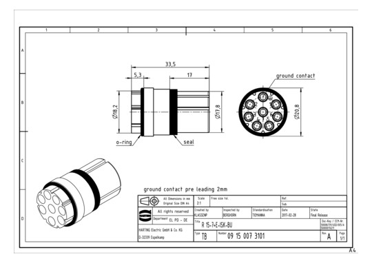 HART Buchsenkontakt R15      09150073101 