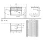 V&B Waschtischunterschrank Collaro 80x54,8x50cm, Waschtisch mittig, LED-Beleuchtung 5,7 W, white wood