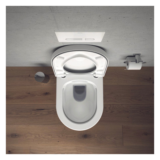Duravit WC-Sitz Starck 3 ohne Absenkautomatik, Scharniere Edelstahl, weiß