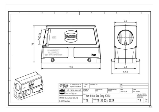 HART Tüllengehäuse M32       19300240527 