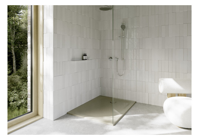 Duschwanne BetteUltra 1260 120x90x3,5cm, Antirutsch/Pro, Mini-Wannenträger, cashmere