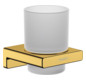 hansgrohe Zahnbecher AddStoris mit Glas, Wandmontage, Metall, polished gold optic