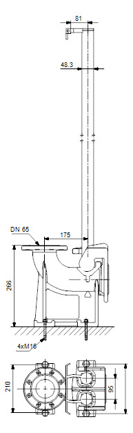 Grundfos Kupplungsfußkrümmer DN 65 Grundfos Kupplungsfußkrümmer DN 65