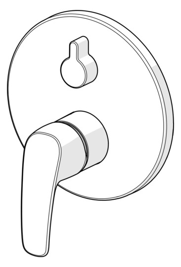 HANSA Fertigmontageset HANSAPINTO UP-Wannen-Einhebelmischer, mit Sicherungseinrichtung, Rosette rund, chrom