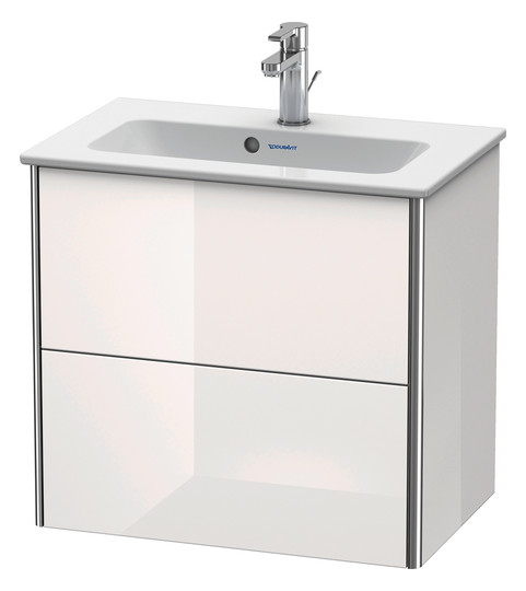 Duravit Waschtisch-Unterschrank Compact XSquare 61 x 38,8 cm, Eiche schwarz, 2 Schubkästen, wandhängend