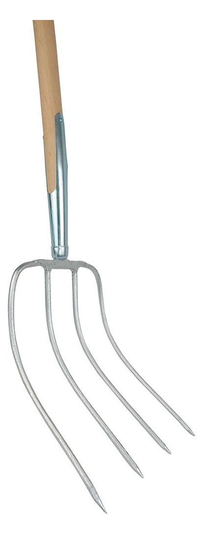 Bild Havau-Dunggabel 4 Zinken mit Stiel + Schi enenzwinge - SHW-1