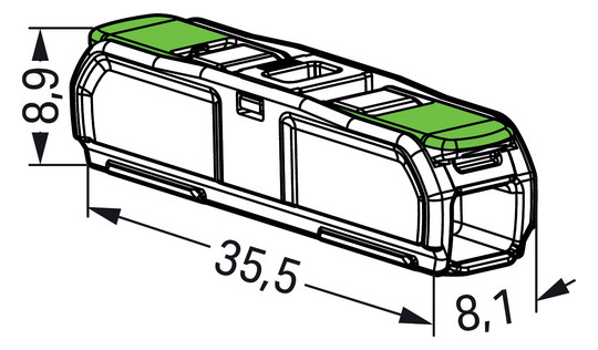 WAGO 221-2431 Durchgangsverbinder 