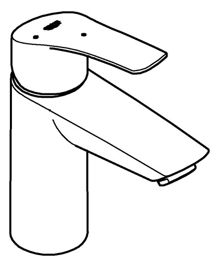 GROHE Waschtisch-Einhebelmischer Eurosmart 1/2", S-Size, mit Zugstangen-Ablaufgarnitur, Mittelstellung kalt, chrom