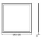 LED-Panel 620x620mm 32W 3000K 4000lm ws Konv Dimmung DALI IP20