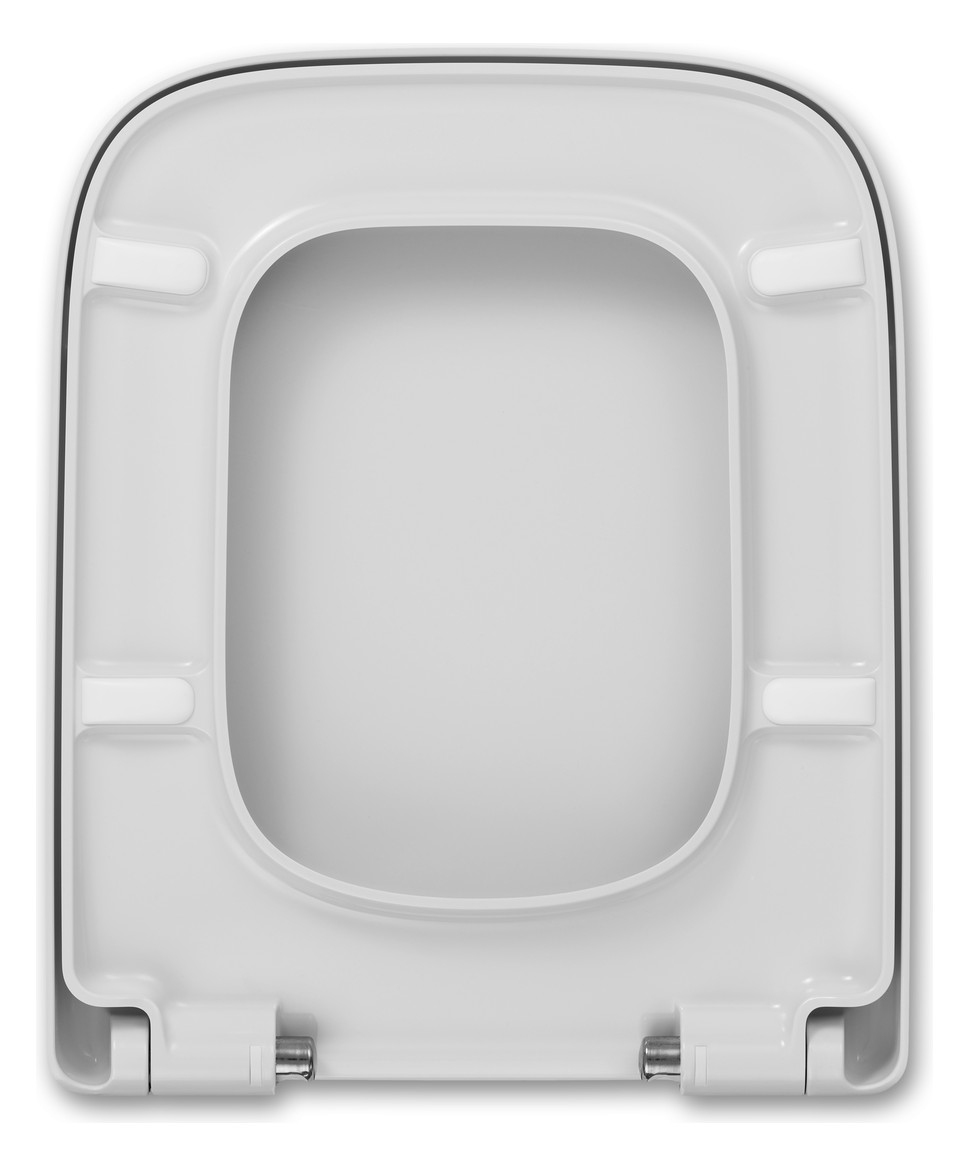 HARO WC-Sitz Makira Soft Close Premium weiß, Scharniere Edelstahl, Spreizdübel, Schlitzscheibe