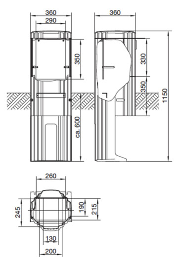 Hager Verteilersäule rund        ZAL115P 