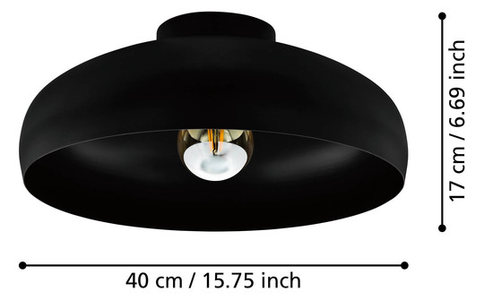 EGLO DL/1 E27 SCHWARZ 'MOGANO'    MOGANO 