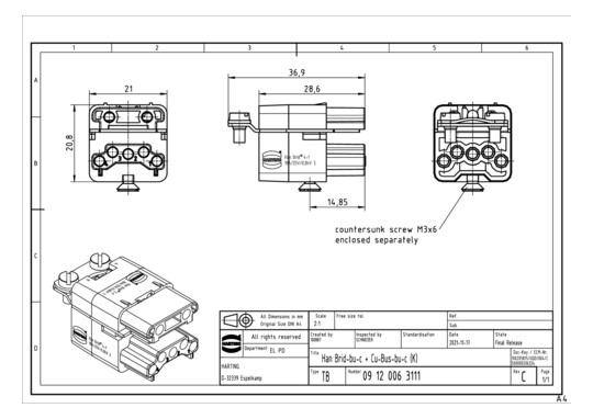 HART Han Brid-bu-c + Cu-Bus- 09120063111 