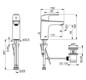 HANSA Waschtisch-Einhebelmischer HANSAPINTO XL mit Ablaufgarnitur, Ausladung 115mm, chrom