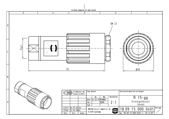 HART Steckgehäuse R15        09150000401 