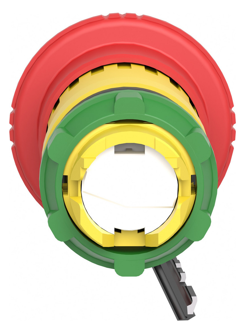 Frontelement für Not-Aus Ø22mm rt rnd IP66 hoch Schaltfunktion verrastend