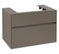 V&B Waschtischunterschrank Collaro 80x54,8x50cm, Waschtisch mittig, truffle grey