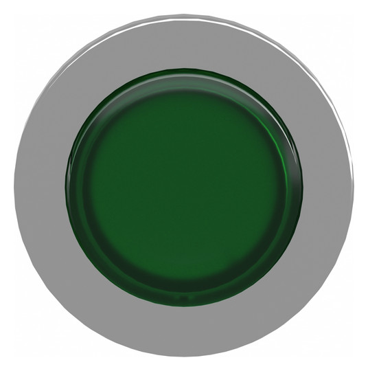 Drucktaster Front 1f gn bel.b Ø30,5mm rnd Geeignet für Beleuchtung IP66