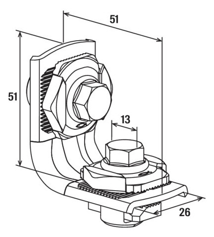 Vermaßte Strichzeichnung