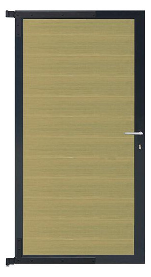 Bild ELSKOP-Tor-Komplettset 90 x 173 cm, Rahm en anthrazit Füllung schilf - n.a.-0