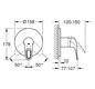 GROHE Fertigmontageset Eurostyle UP-Brause-Einhebelmischer, offener Metall-Hebelgriff, chrom