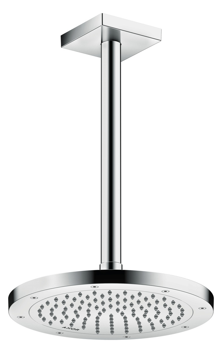 hansgrohe Kopfbrause EcoSmart plus Axor Decken- oder Wandmontage, 245mm, 1jet, chrom