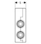 Geberit Kreuzungs-T-Stück FlowFit Ø 20 x 16 x 16 mm, 186 mm, mit Dämmbox